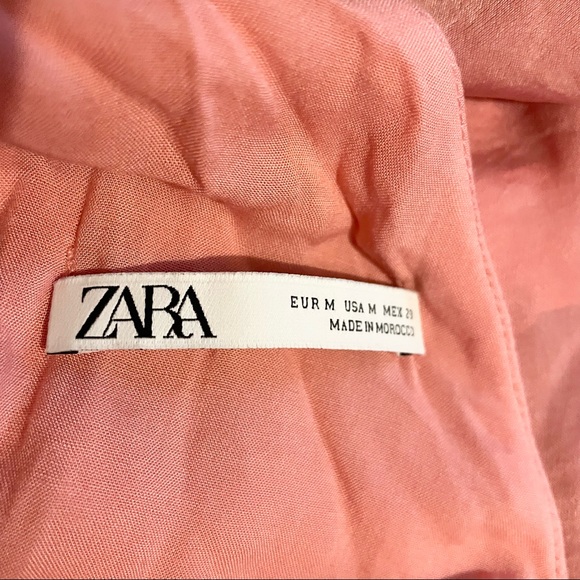 *ZARA* Pink Satin Effect Midi Dress NWT - Picture 10 of 12